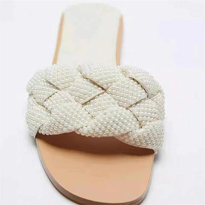 WOLF Flache Sandale mit offenen Zehen