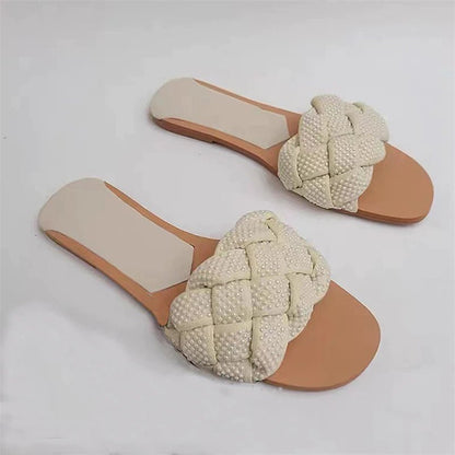 WOLF Flache Sandale mit offenen Zehen