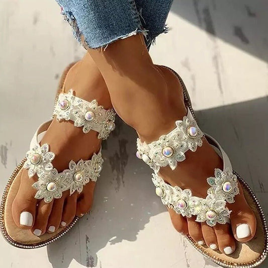 WOLF Flacher Spitzenpantoffel