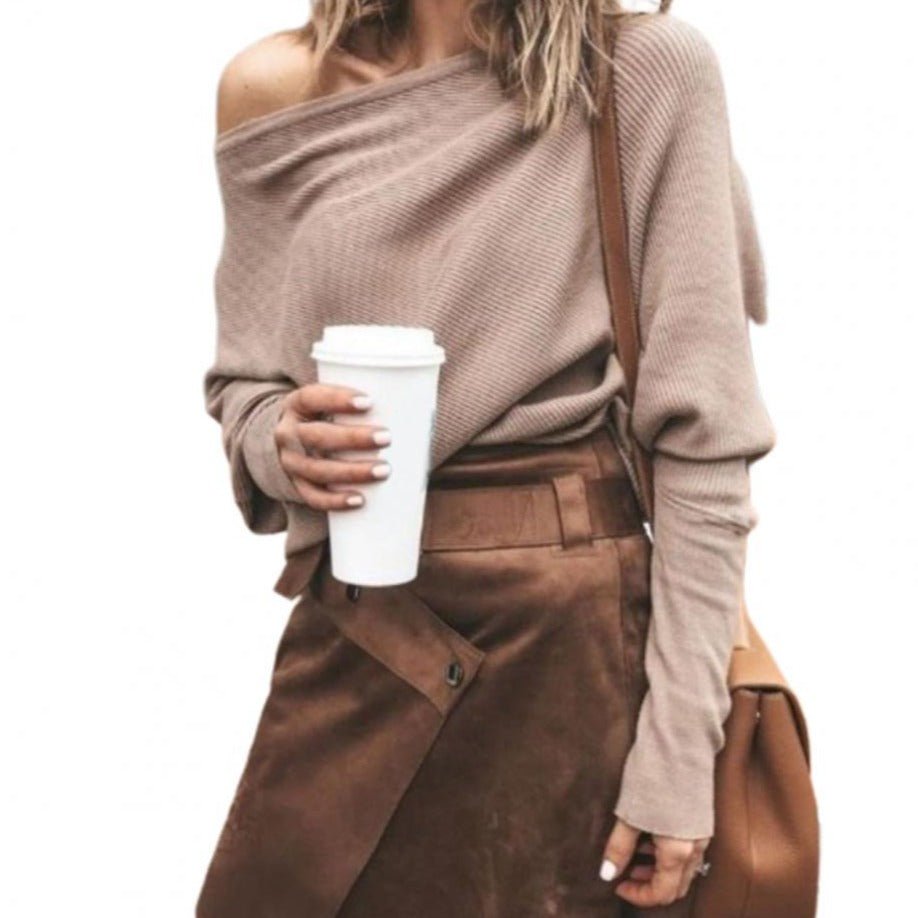 WOLF Fledermausflügel Lang Ärmel Pullover