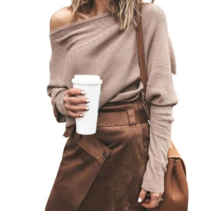 WOLF Fledermausflügel Lang Ärmel Pullover