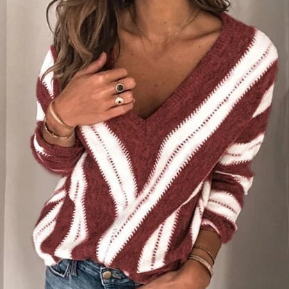 WOLF Gestreifter Strick Pullover