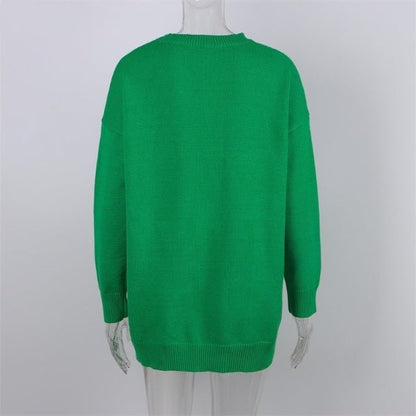 WOLF Grünes Pulloverkleid