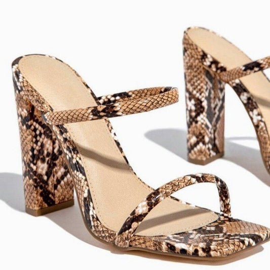 WOLF High Heels mit Schlangendruck