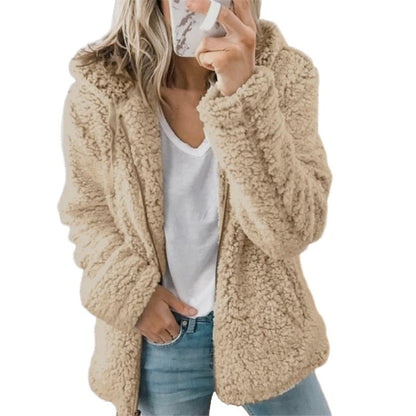 WOLF Kapuze Wolle Mantel