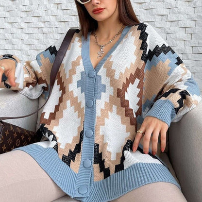 WOLF Kariert Locker gestrickt Pullover