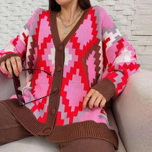 Lade das Bild in den Galerie-Viewer, WOLF Kariert Locker gestrickt Pullover
