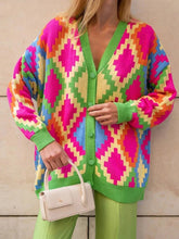 Lade das Bild in den Galerie-Viewer, WOLF Kariert Locker gestrickt Pullover
