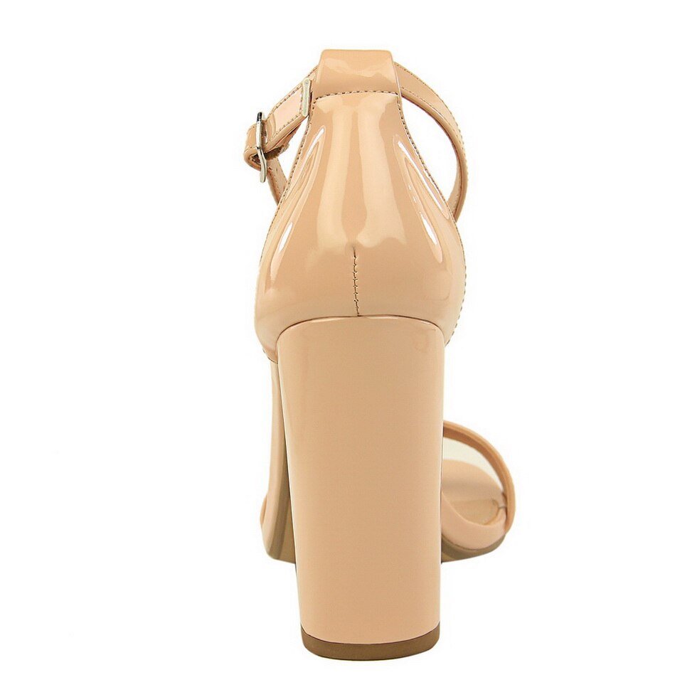 WOLF Knöchelriemen Offene Spitze High Heels