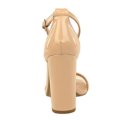 WOLF Knöchelriemen Offene Spitze High Heels