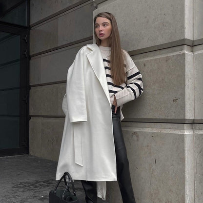 WOLF Knopf Gestreift Pullover