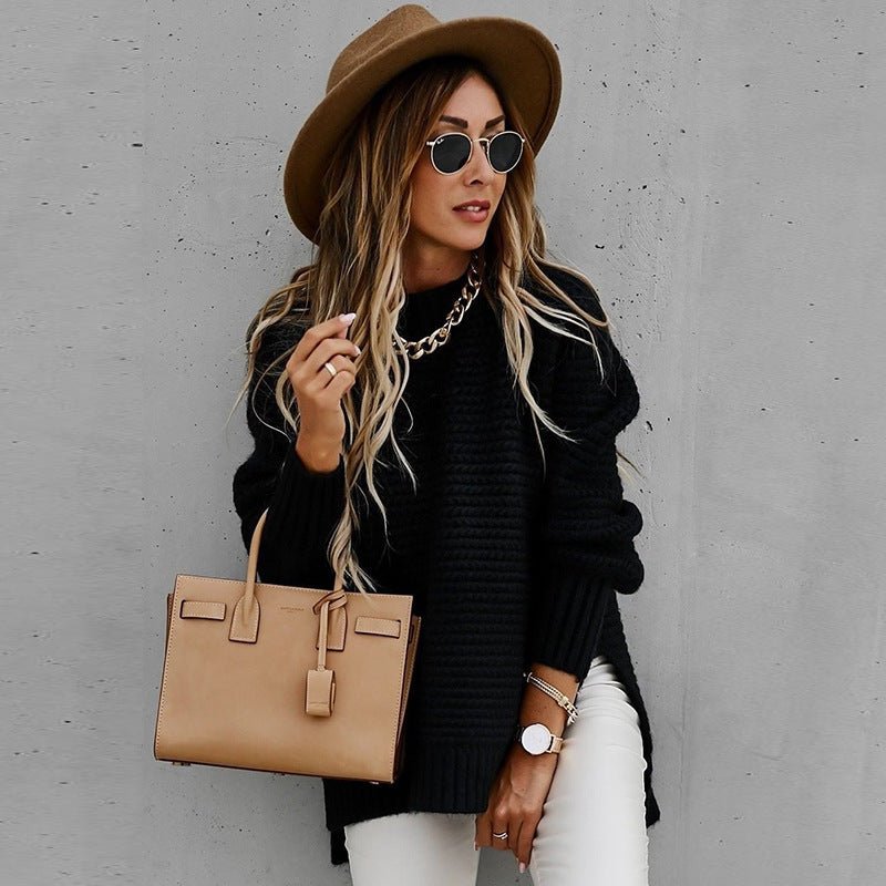 WOLF Langärmelig Lose Pullover