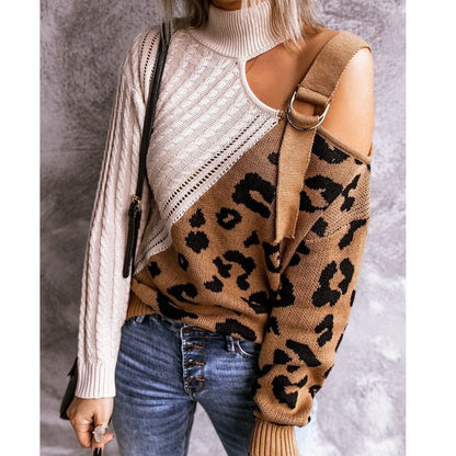 WOLF Leopard gestreifter Pullover