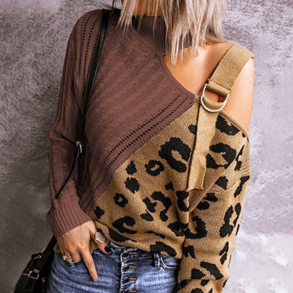 WOLF Leopard gestreifter Pullover