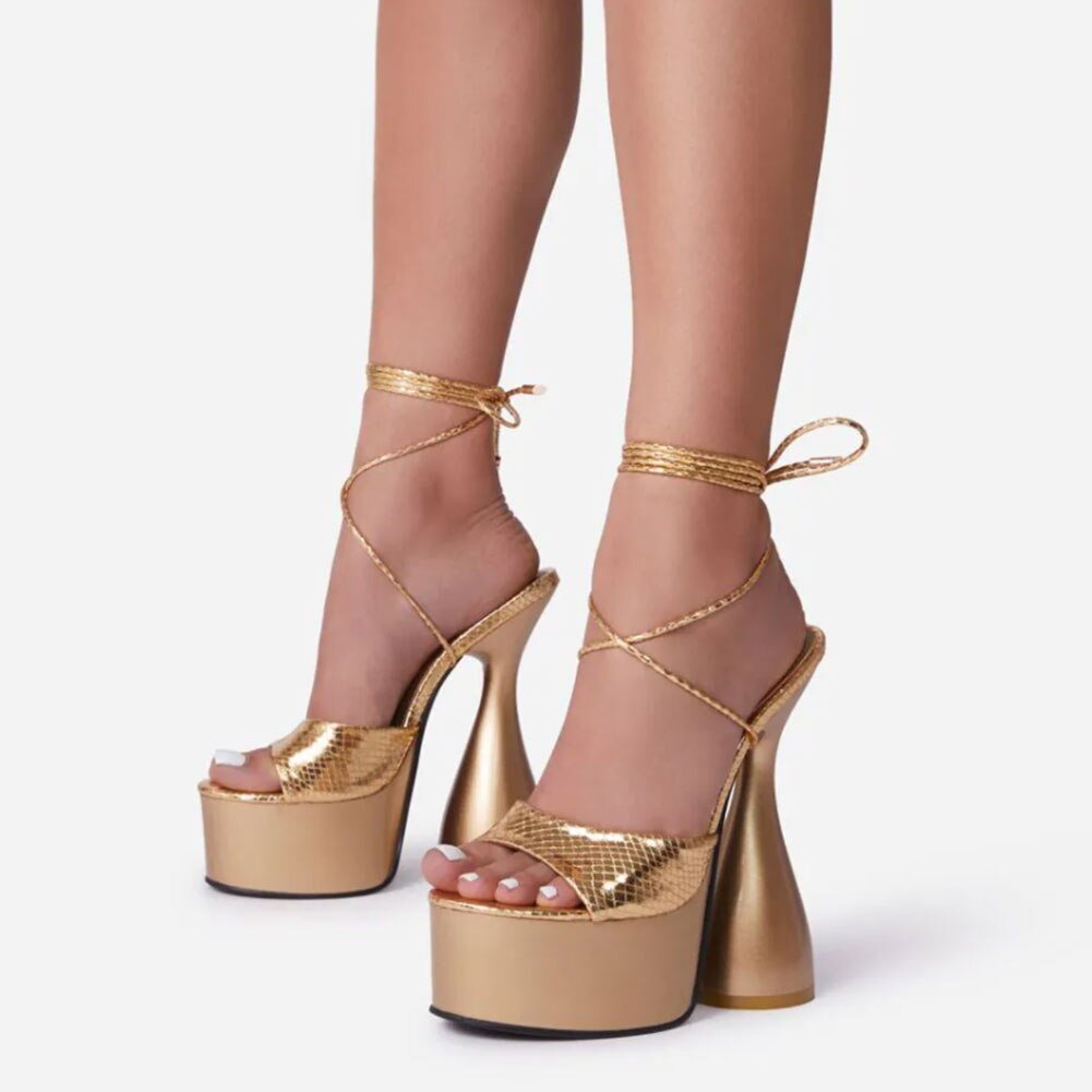 WOLF Offene Spitze Party High Heels