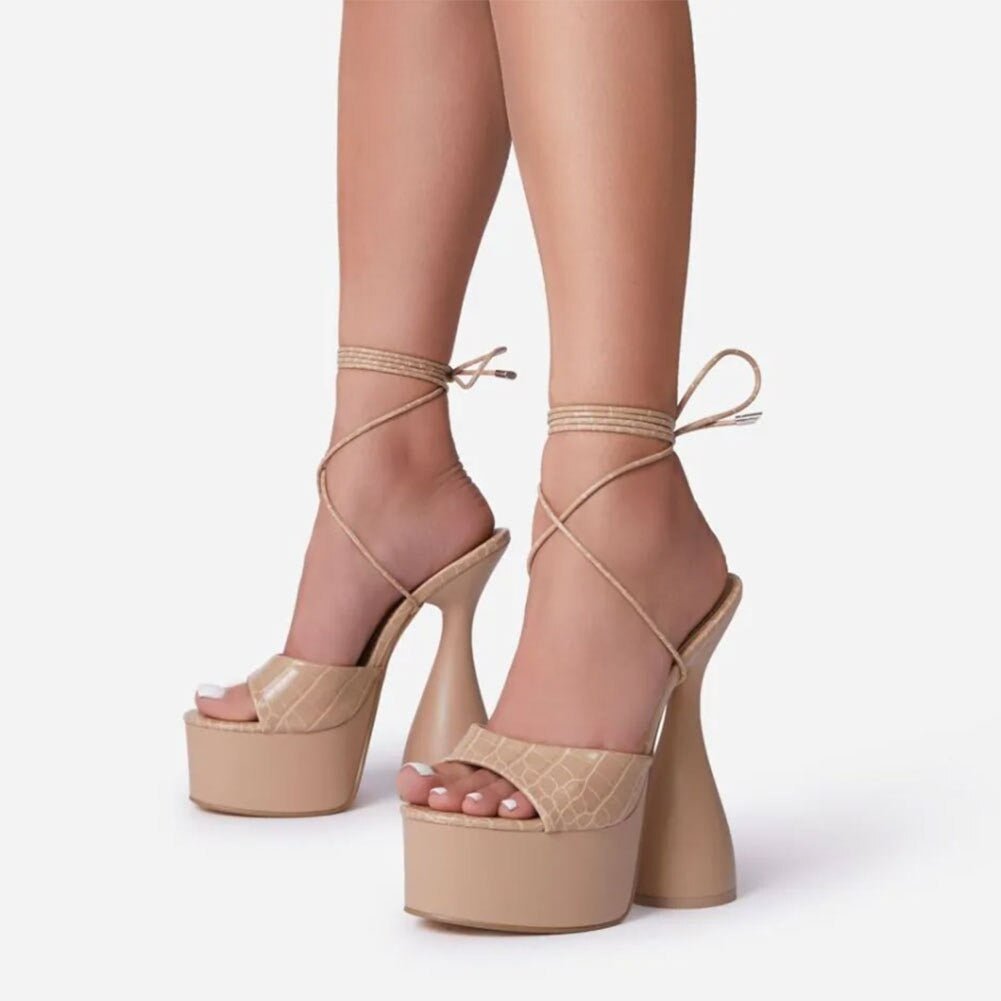 WOLF Offene Spitze Party High Heels