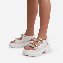 Lade das Bild in den Galerie-Viewer, Offene Zehensandalen mit doppelter Kette
