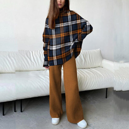 WOLF Rollkragenpullover Winter Top & weite Hose