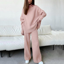 Lade das Bild in den Galerie-Viewer, WOLF Rollkragenpullover Winter Top &amp; weite Hose
