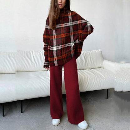 WOLF Rollkragenpullover Winter Top & weite Hose