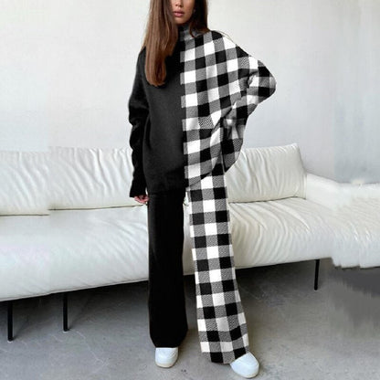 WOLF Rollkragenpullover Winter Top & weite Hose